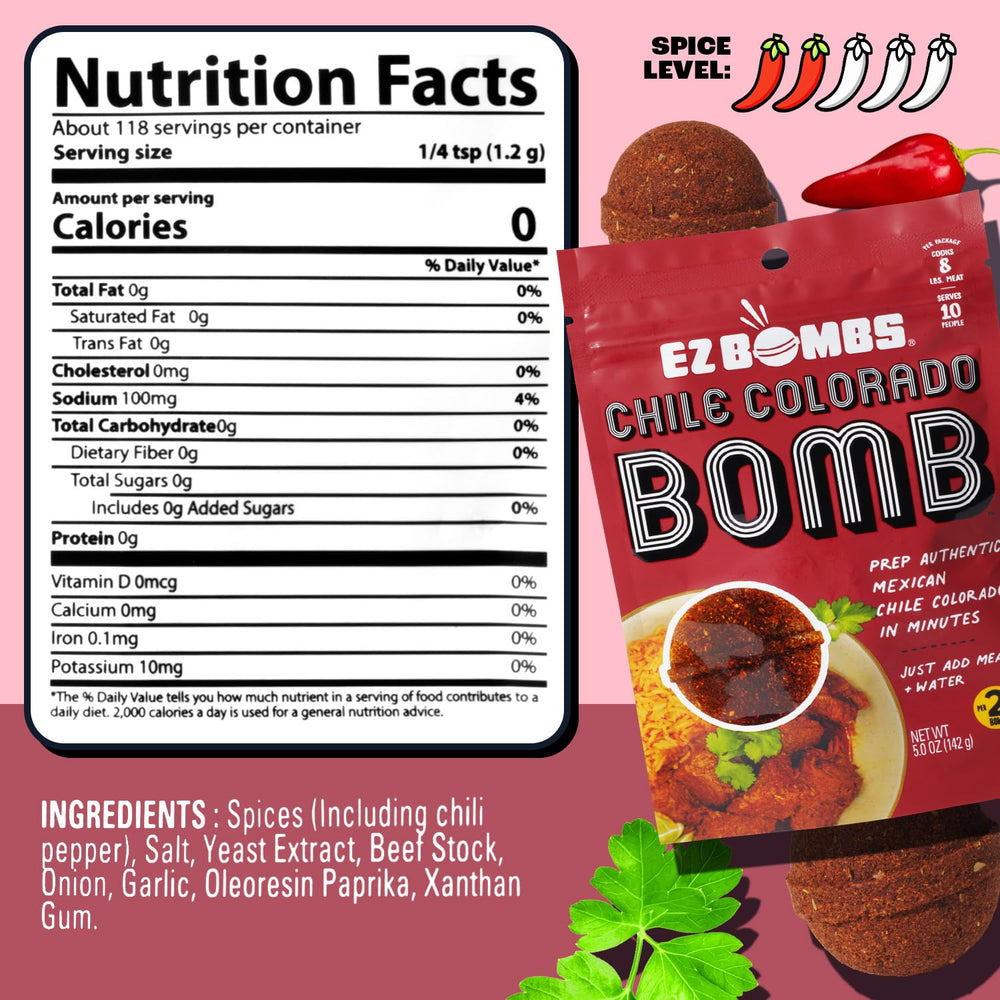 EZ Bombs close-up of single chili spice bomb demonstrating concentrated flavor and convenience