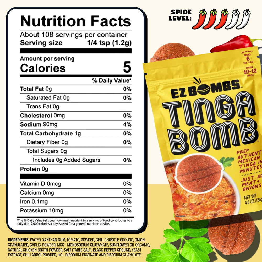 EZ Bombs product label close-up showing clear cooking directions and ingredient transparency