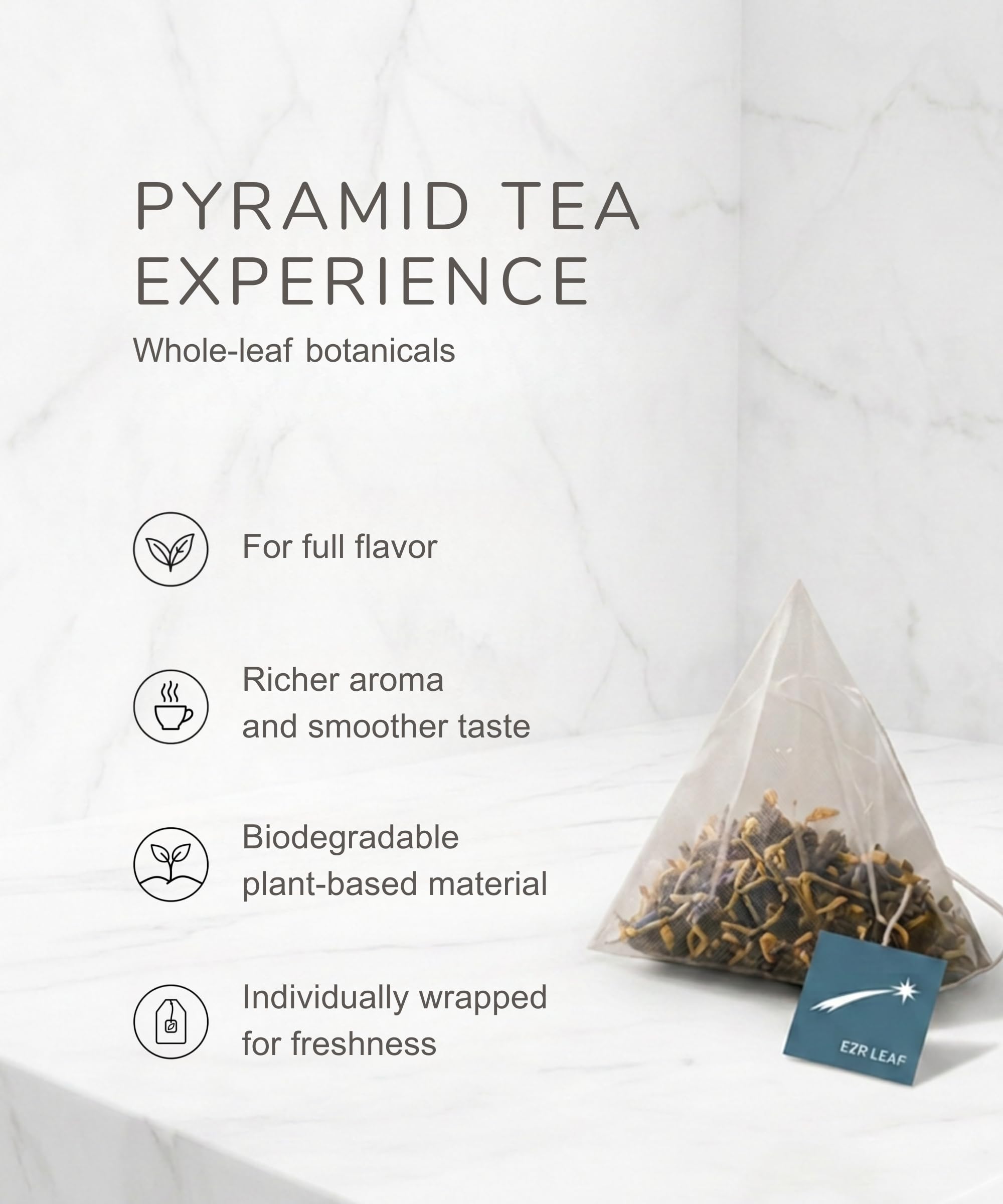 EZR LEAF iced herbal drink showing versatility as chilled infusion