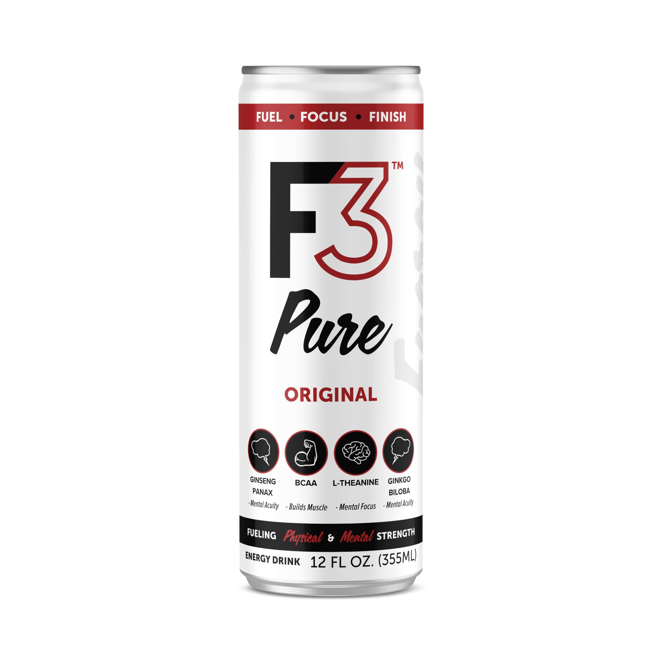 F3 energy Original can close-up highlighting clean energy benefits