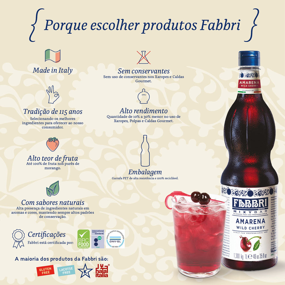 Fabbri elderflower bottle beside a plated dessert illustrating flavor pairing and serving idea