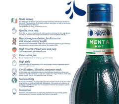 Fabbri mint syrup mixed into iced latte, shows consistent mint flavor and visual appeal