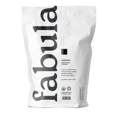 Fabula close-up of whole beans texture, showing quality and consistent roast