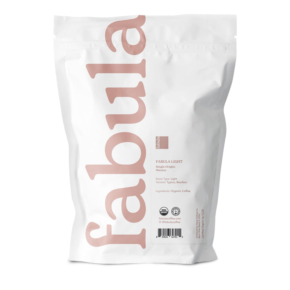 Fabula whole-bean close-up highlighting fresh roast texture and aroma