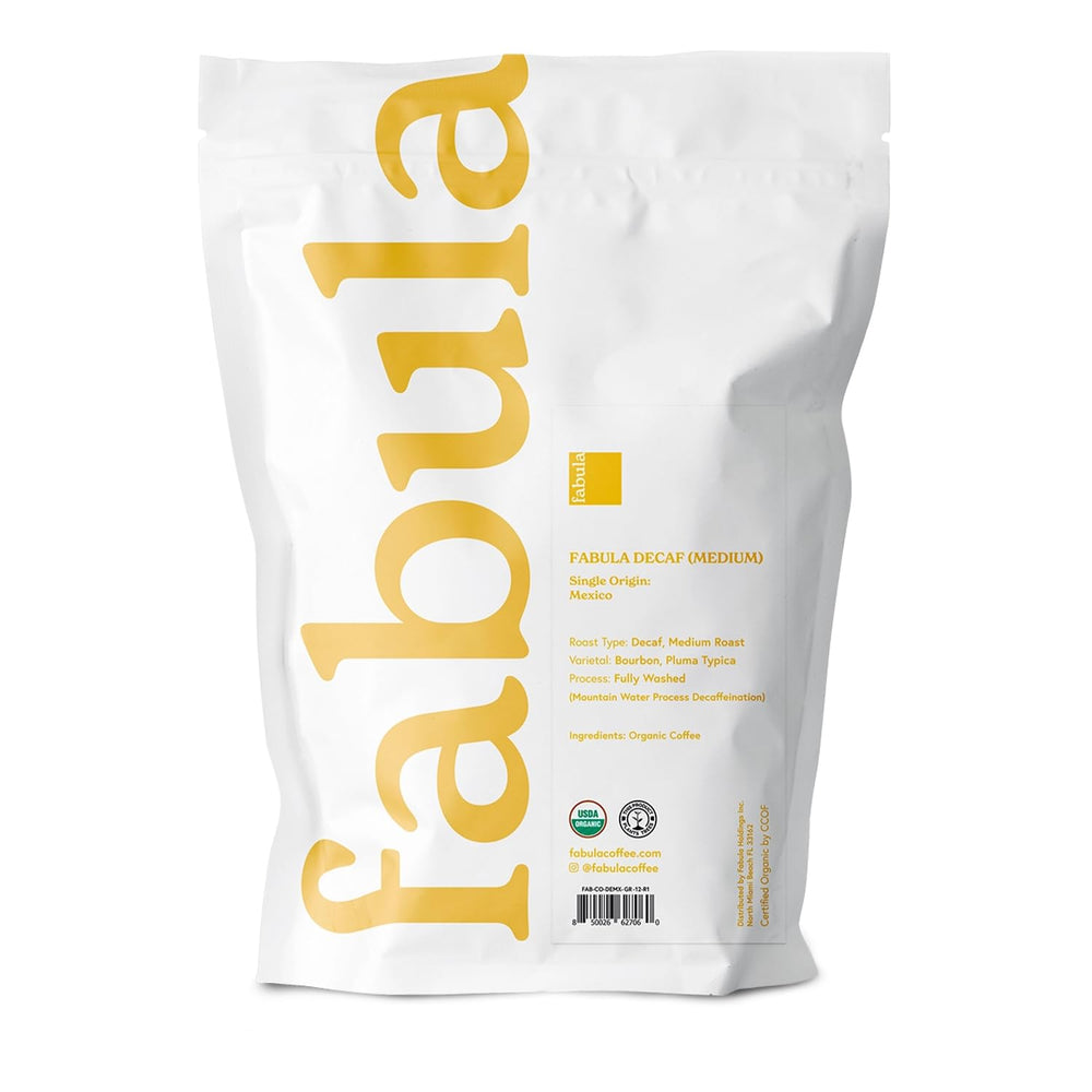 Fabula close-up of ground coffee texture displaying smooth, low-acid grind