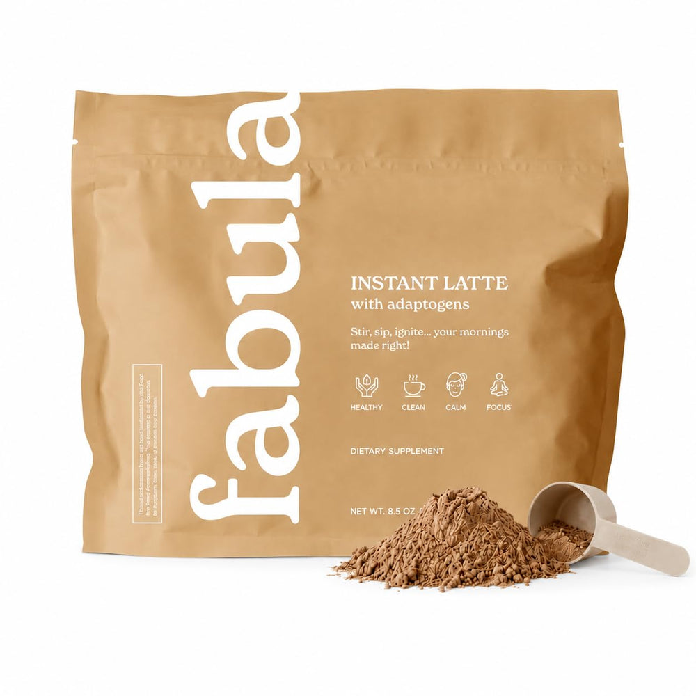 Fabula front packaging showing bag and serving suggestion for calm focus