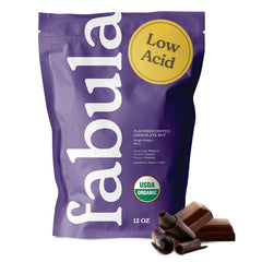 Fabula front packaging showing label and chocolate-nut flavor, emphasizes freshness