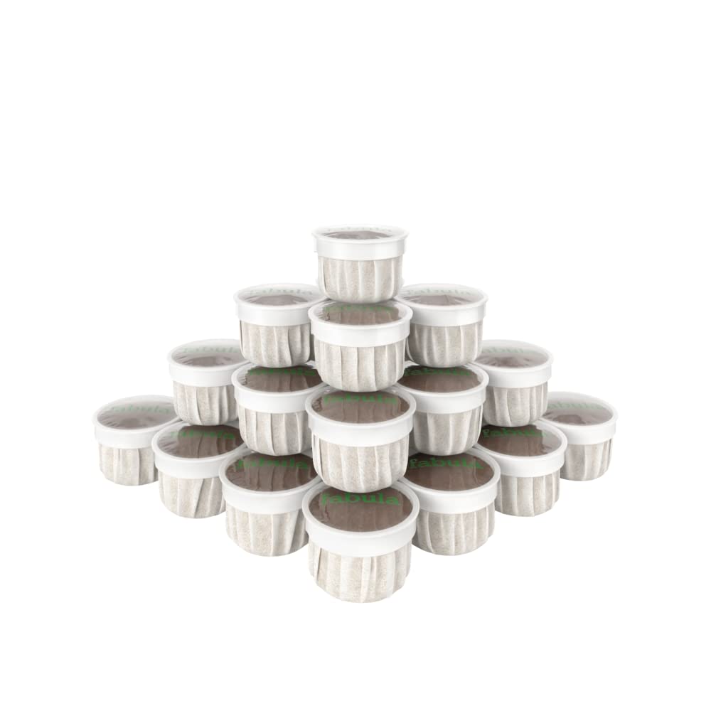 Fabula pod in Keurig machine brewing a cup, demonstrating easy compatibility