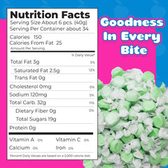 Fairtime individually wrapped green apple taffy piece ready to hand out