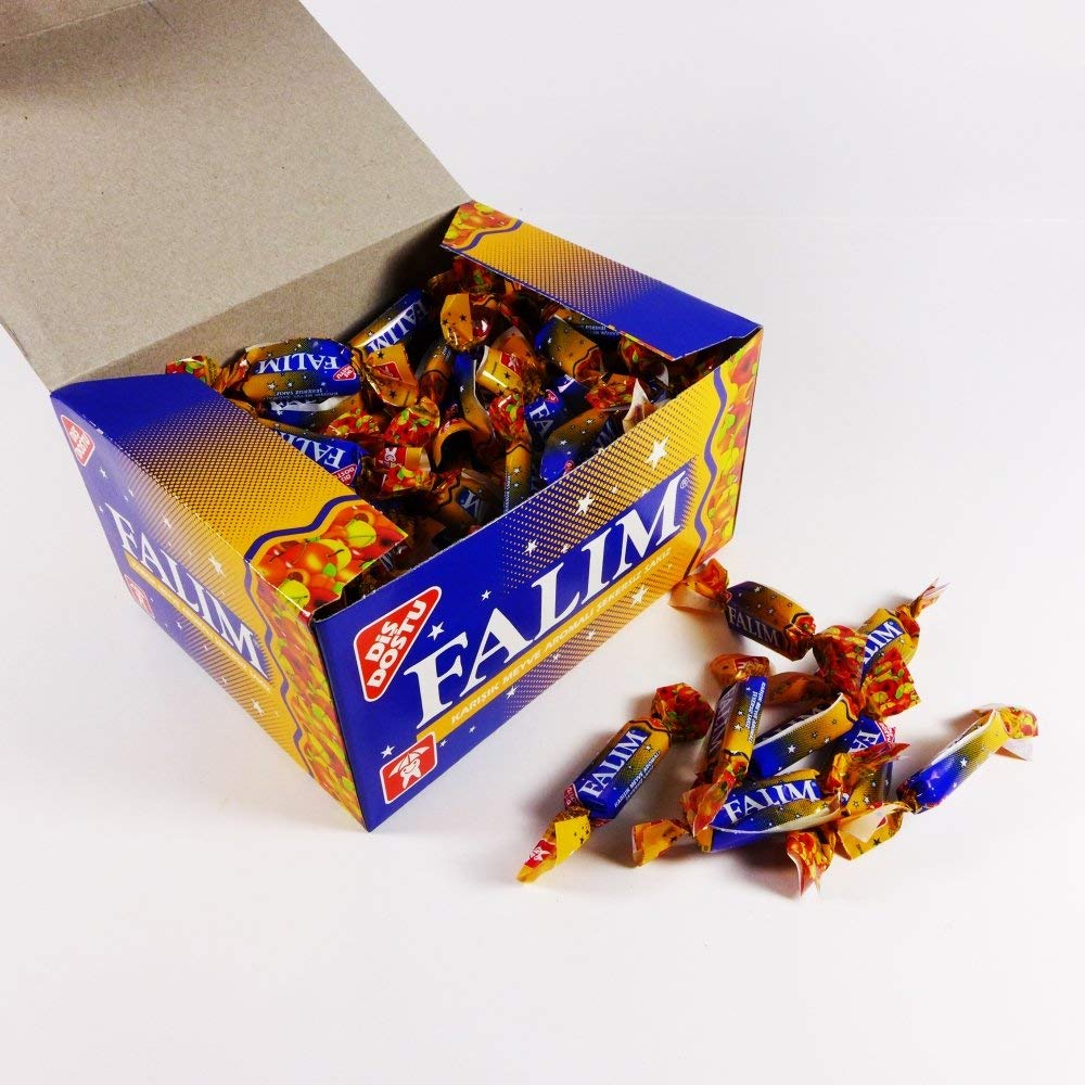 Falim close-up of gum texture showing smooth fruit-flavoured surface benefit