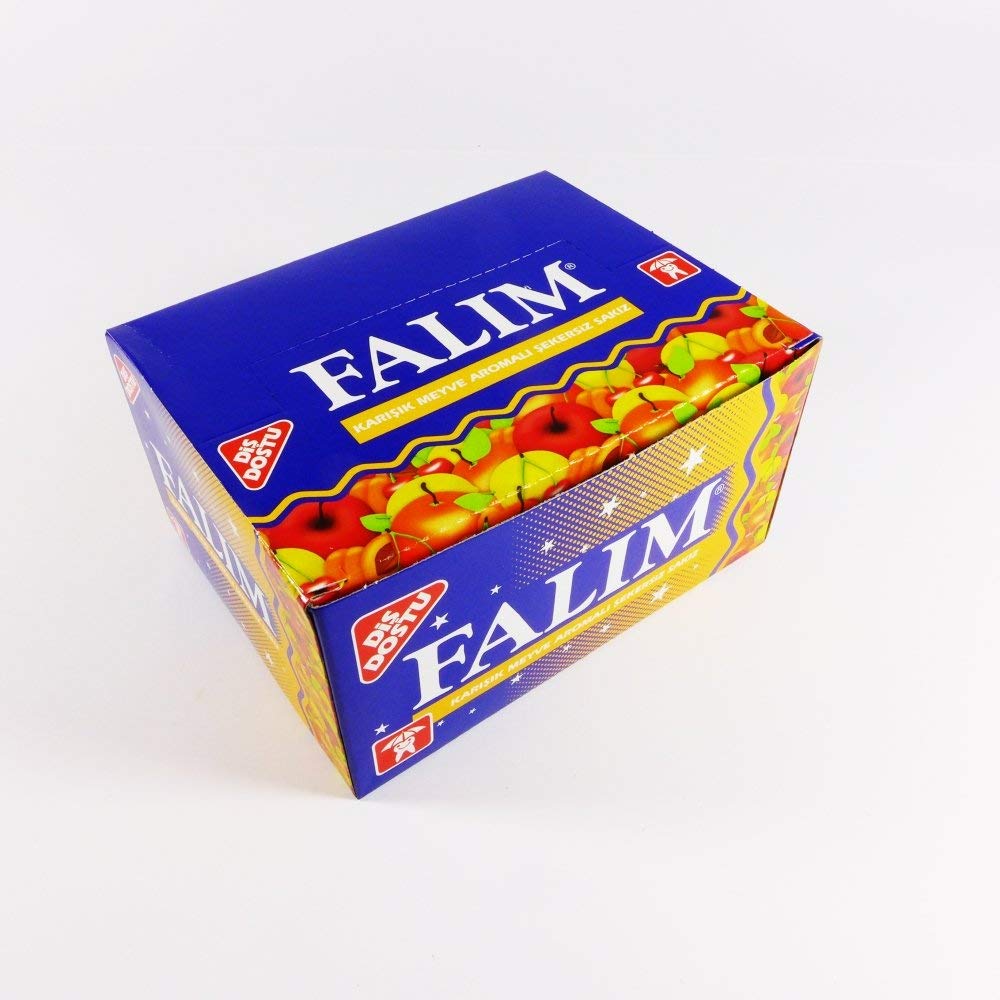 Falim individually wrapped pieces fanned out for portability and hygiene
