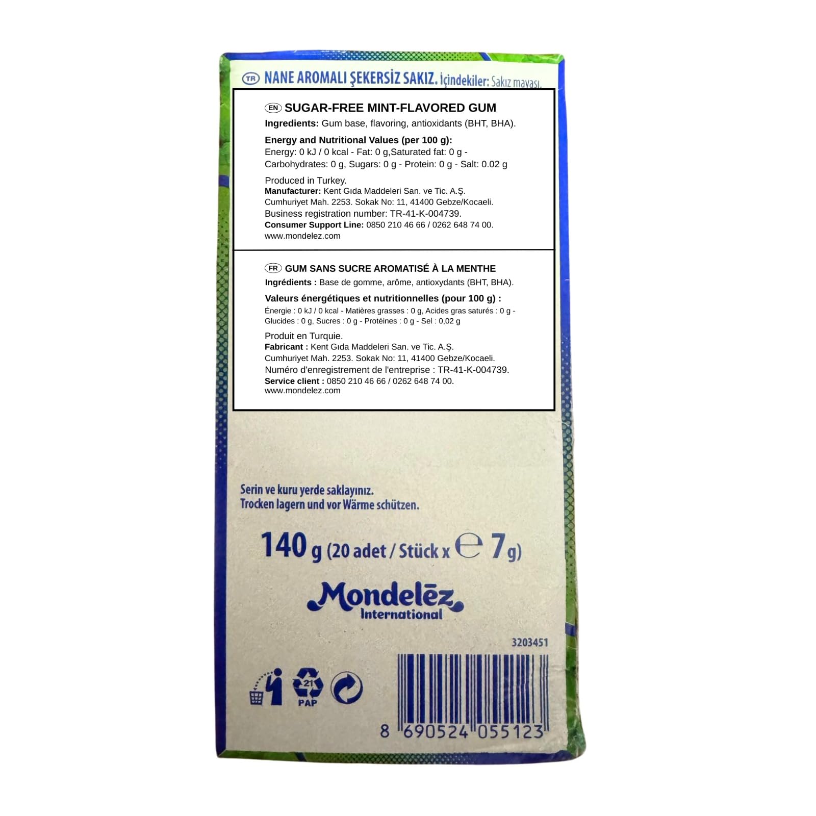 Falim open sachet displaying five pieces for portioned freshness