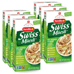 Familia box front showing no added sugar and wholegrain benefits