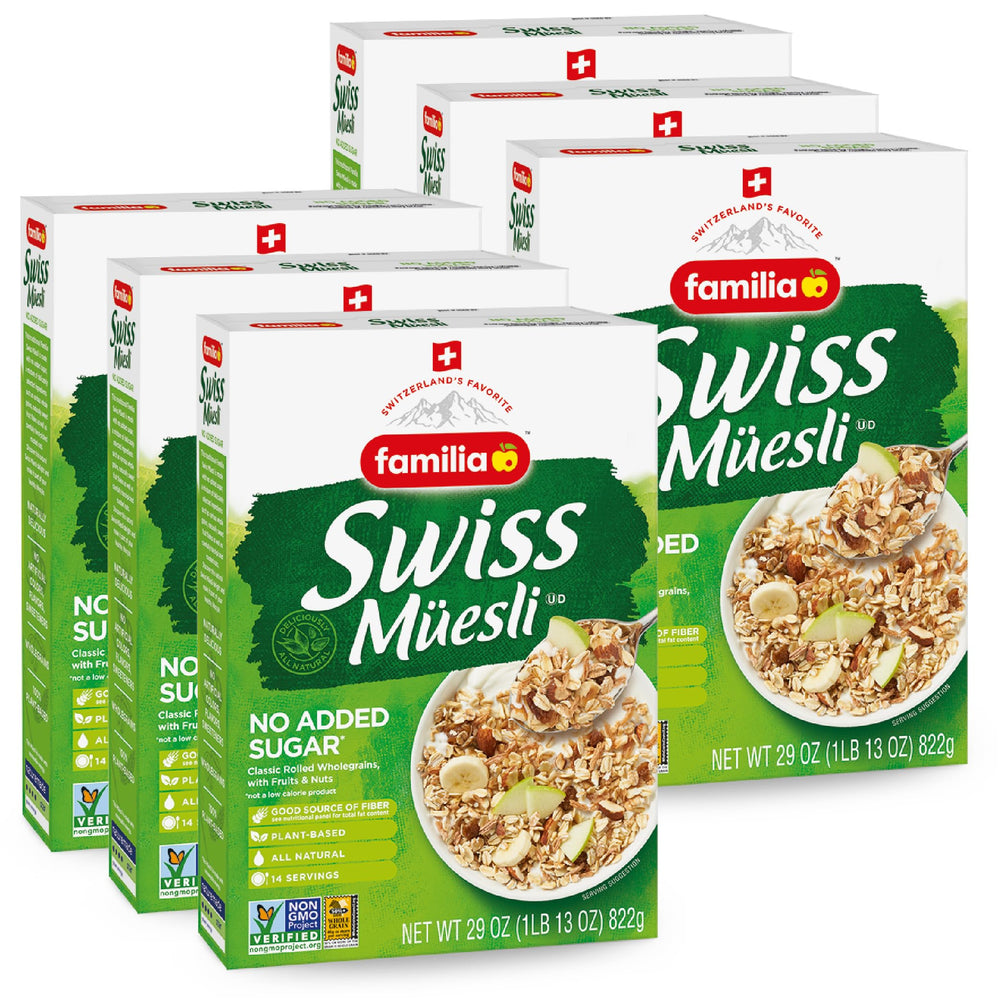 Familia front box pack showing brand and no added sugar benefit