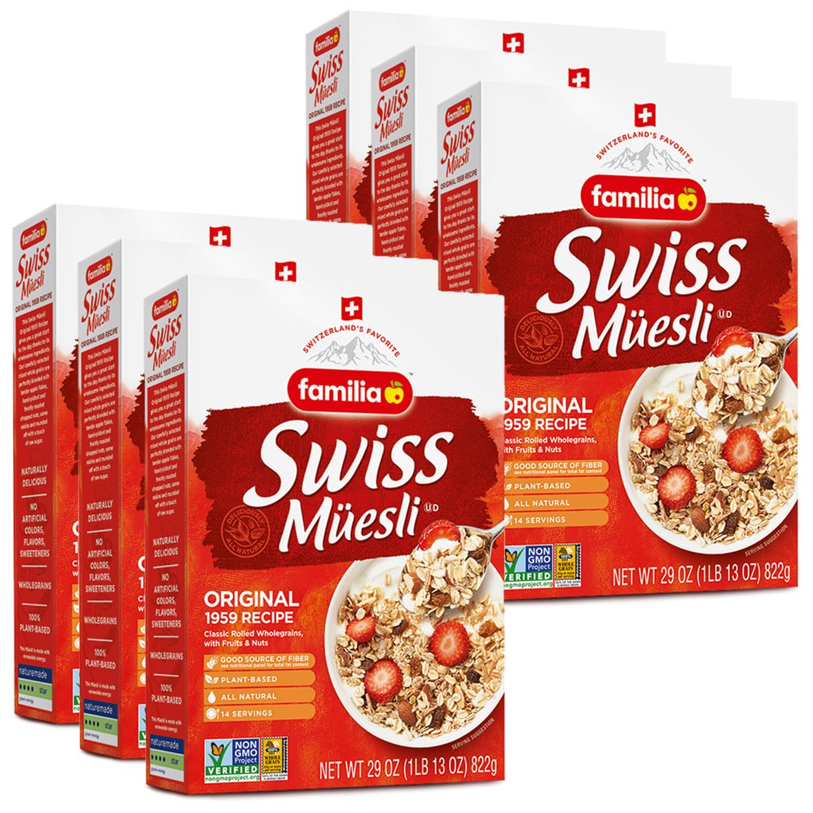 Familia front packaging showing 29 oz pack and product benefit ready-to-eat