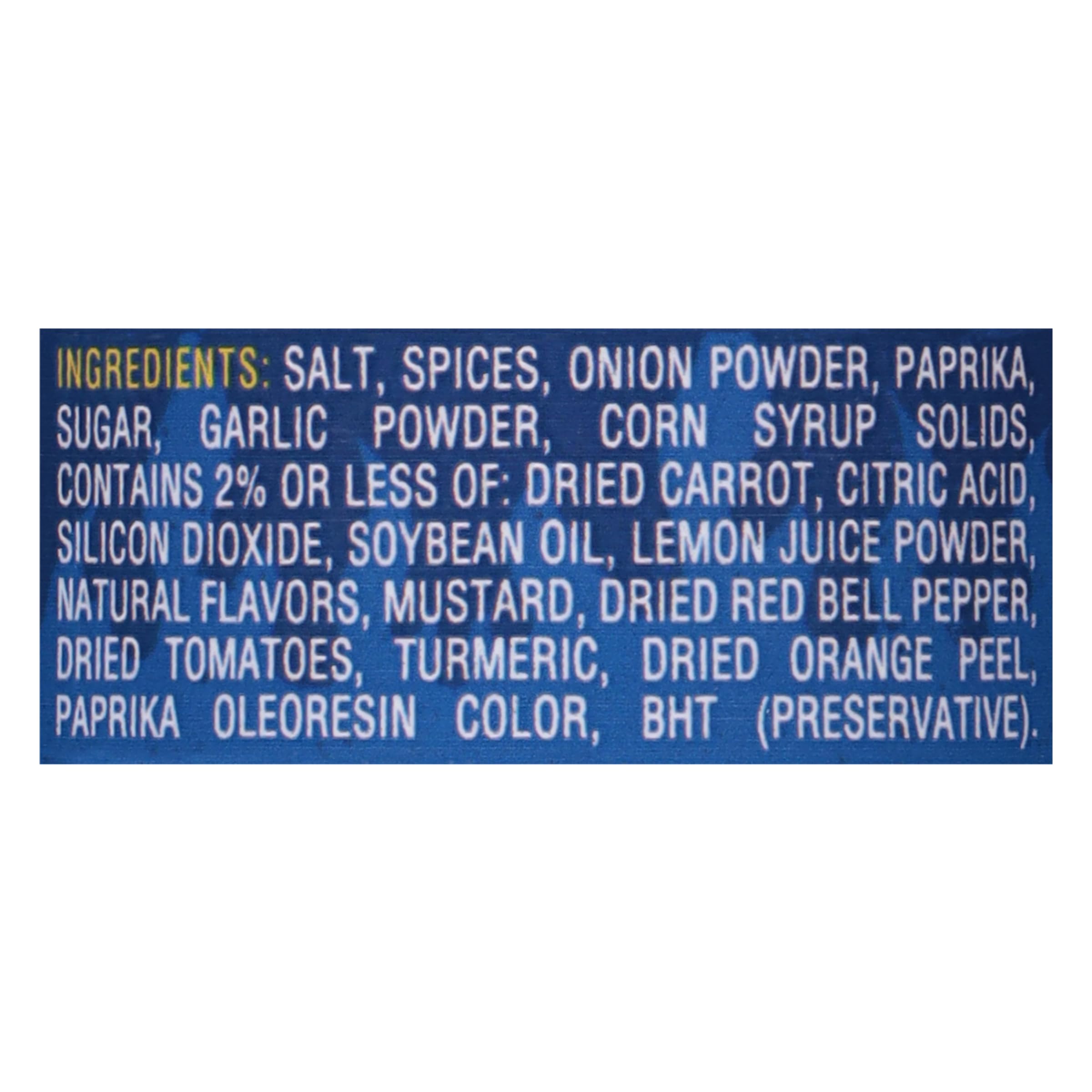 Famous Dave's rub texture sprinkled on hand showing coarse, colorful seasoning for visual appeal