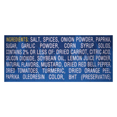 Famous Dave's rub texture sprinkled on hand showing coarse, colorful seasoning for visual appeal