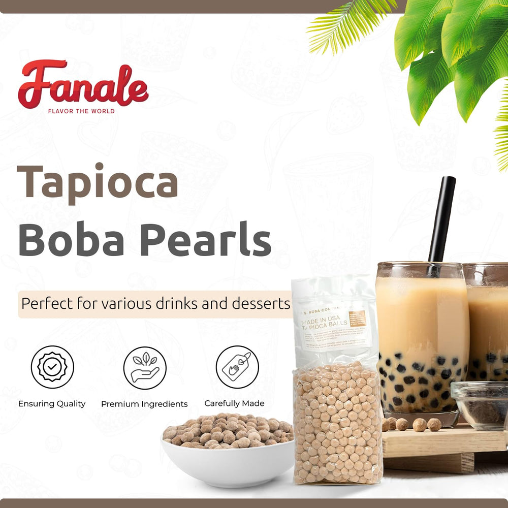 Fanale close-up of tapioca pearl texture highlighting authentic chewiness