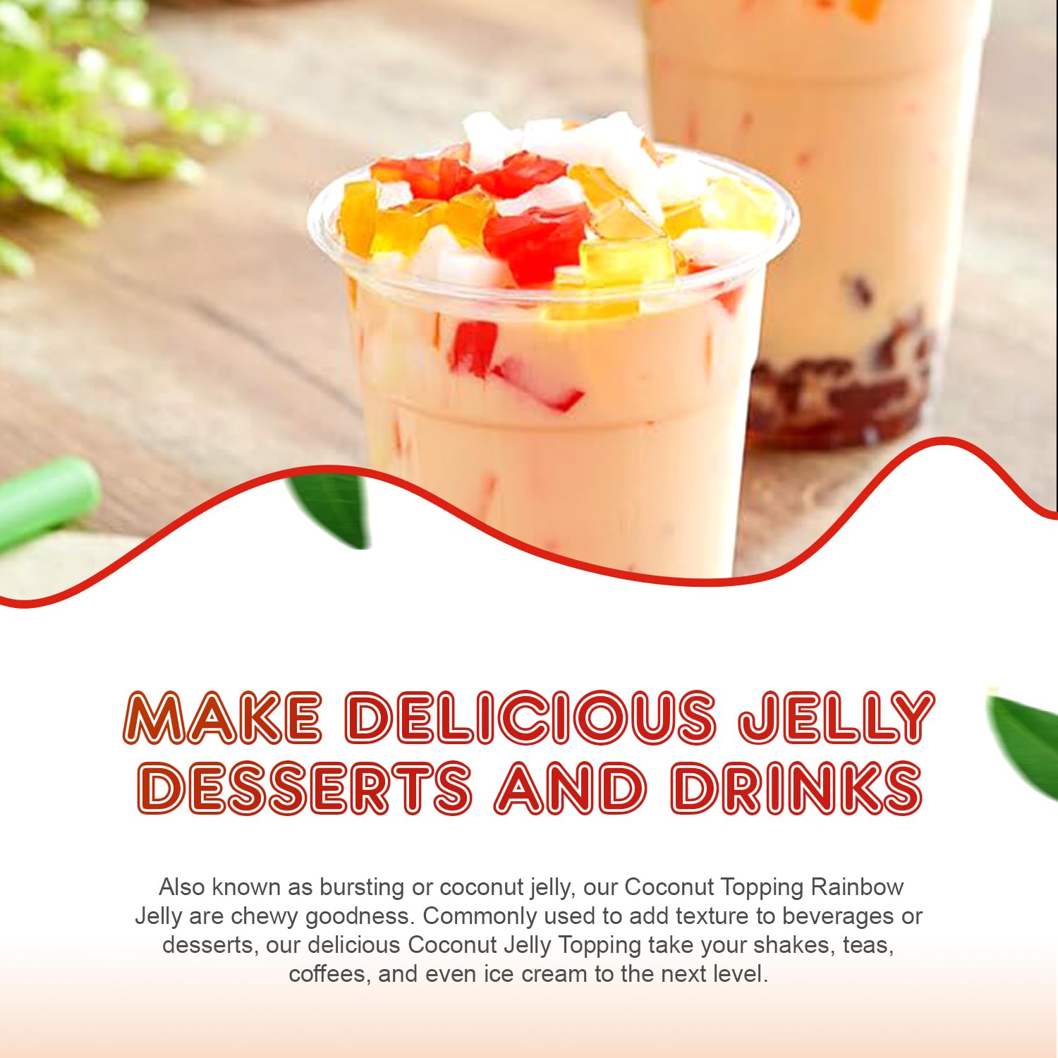 Fanale jelly in bubble tea cup demonstrating added chew and visual appeal