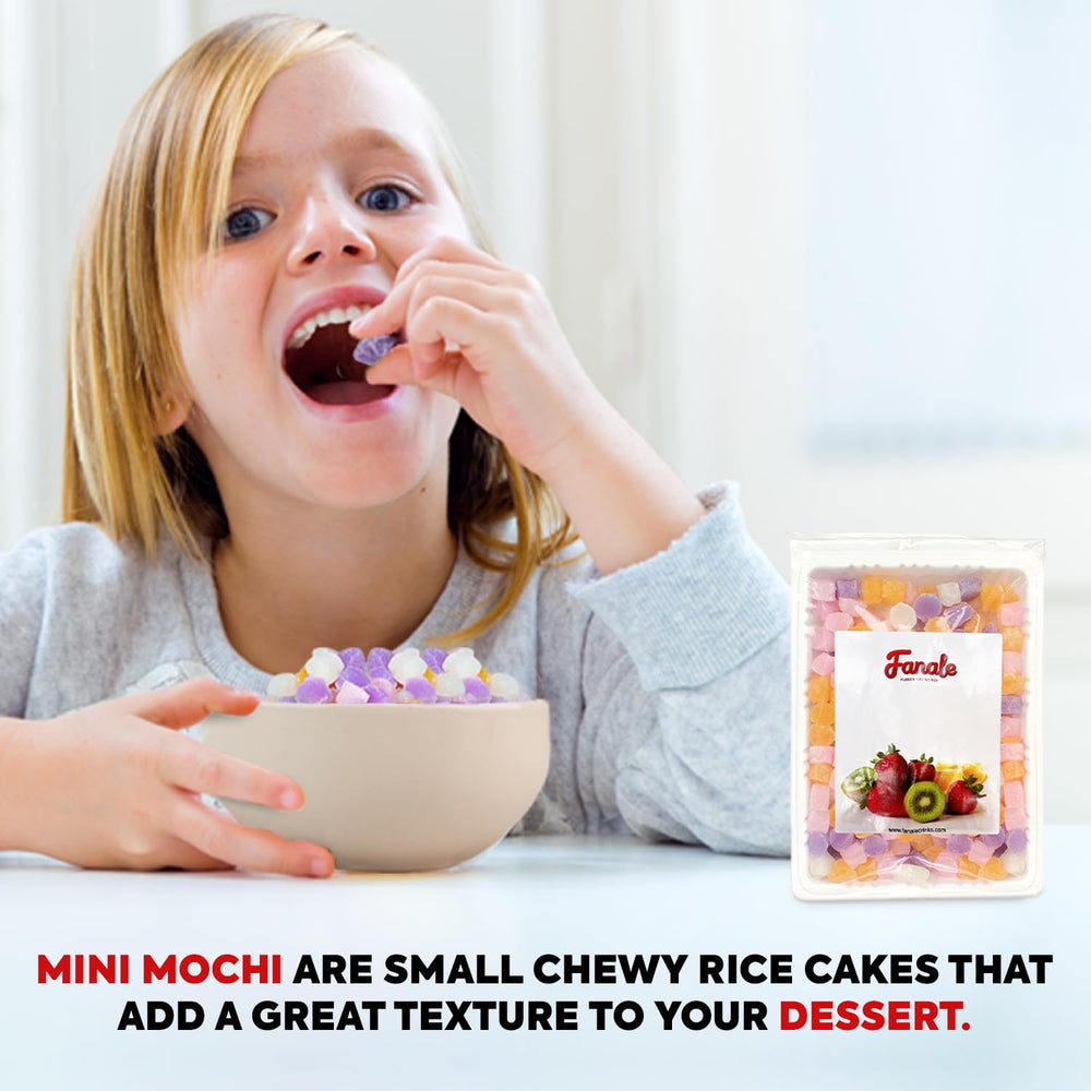 Fanale mochi on a dessert table, creates festive presentation and variety
