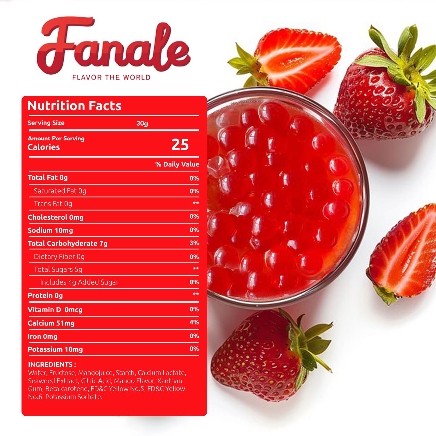 Fanale boba pearls displayed in café setting boosting drink appeal