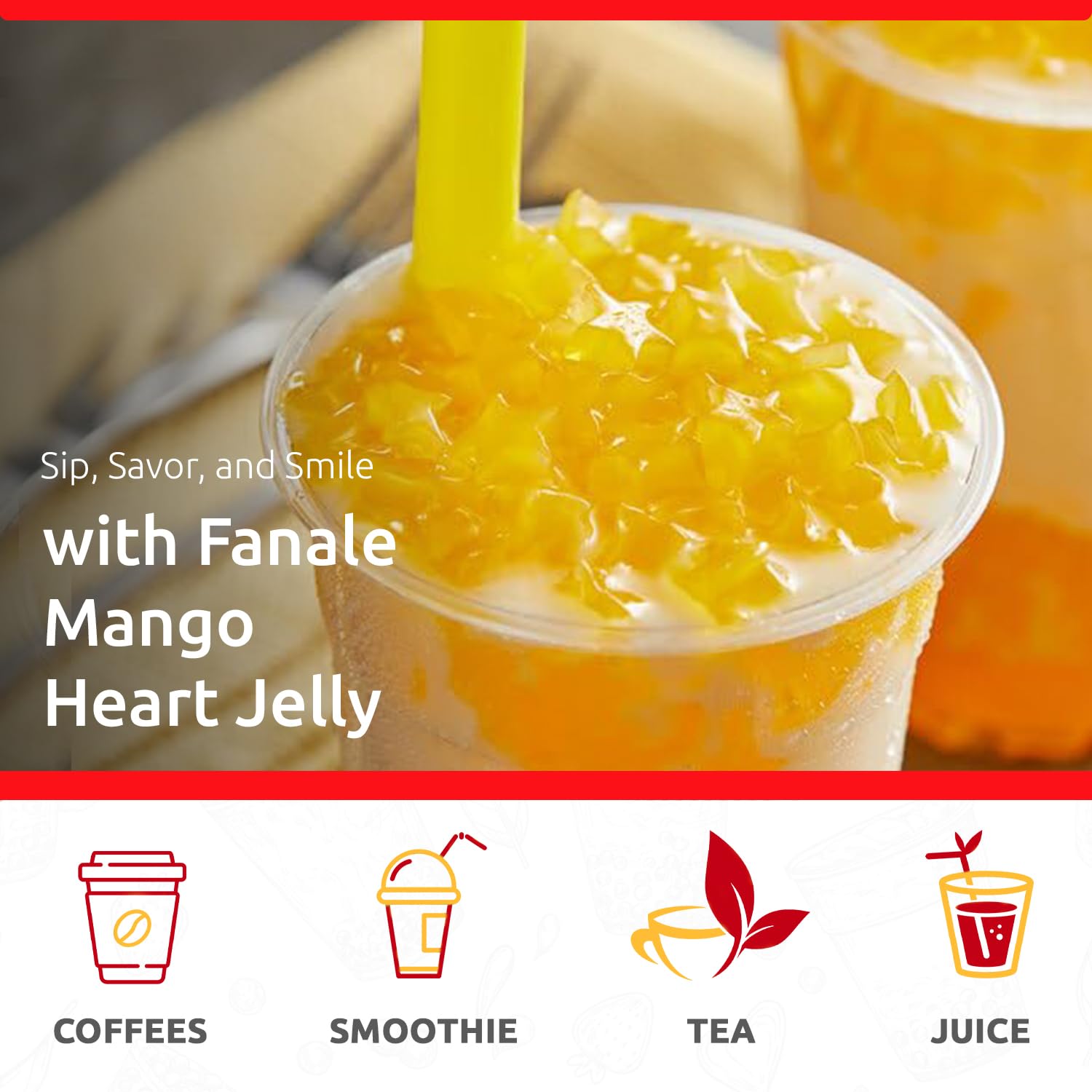 Fanale texture jelly scoop revealing chewiness and natural coconut base