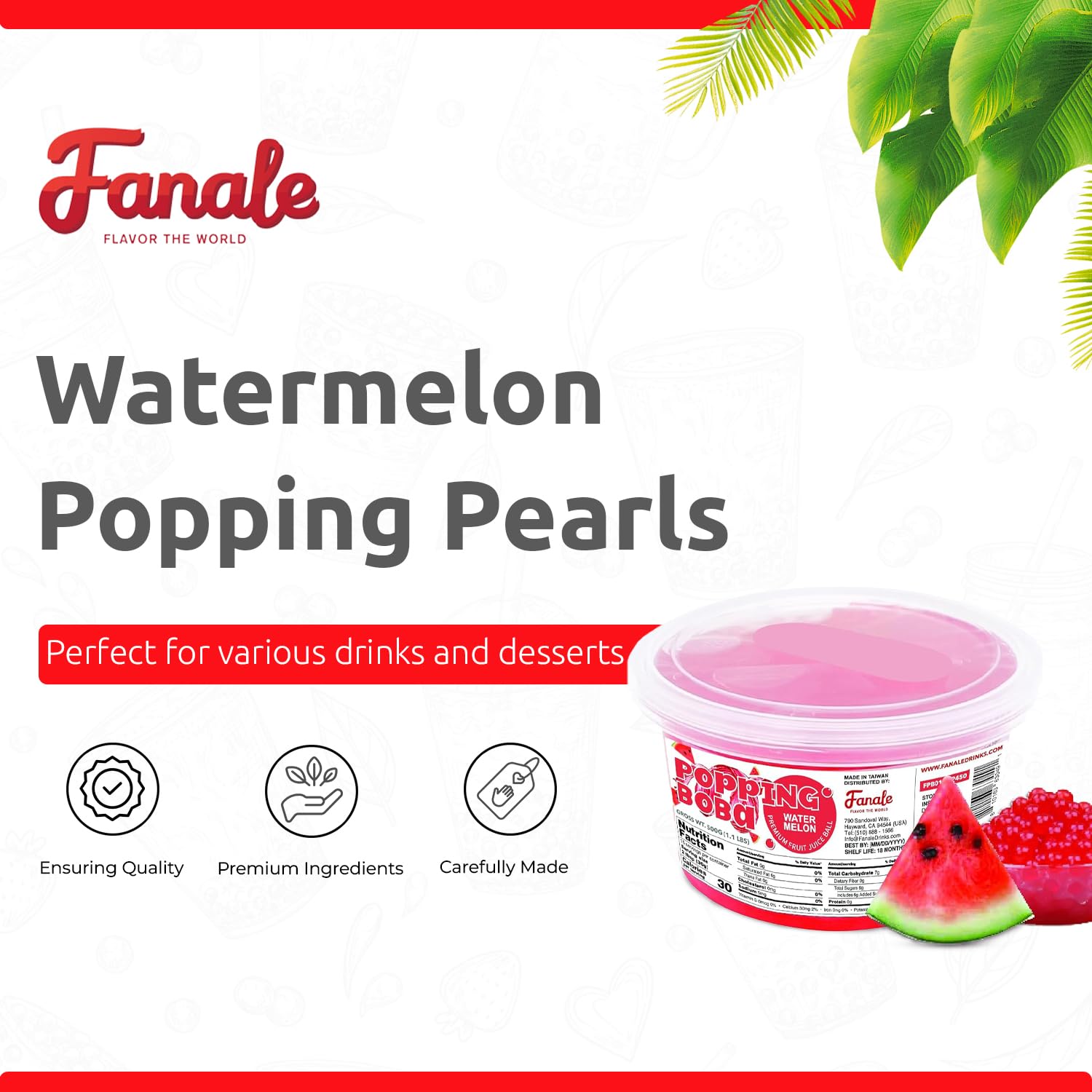 Fanale close-up of pearled texture showing clear shell and juicy interior benefit