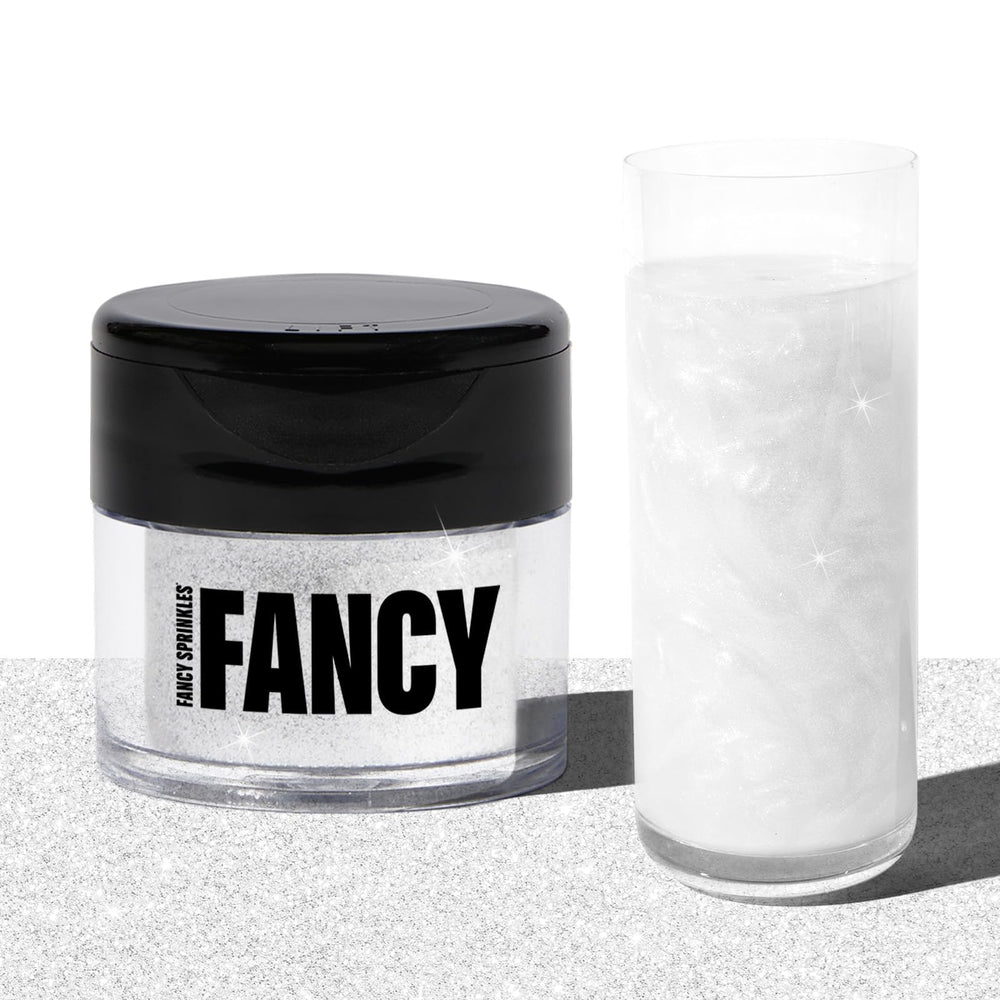 Fancy Sprinkles jar front view showing label and compact 4g size for easy storage