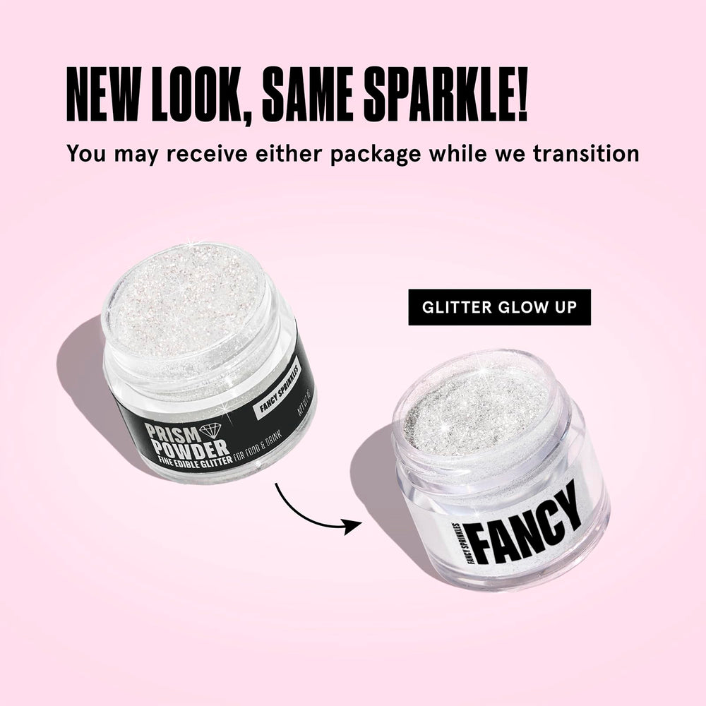 Fancy Sprinkles next to coin for scale demonstrating the 4g jar size convenience