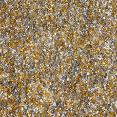 Fancy Sprinkles Filthy Rich close-up of coarse gold and silver crystals highlighting shimmer