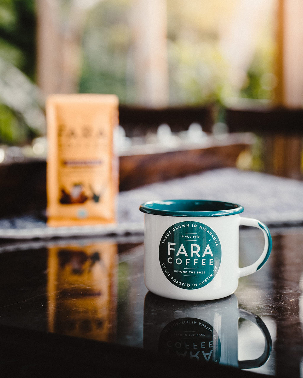 Fara Coffee in a pour-over brewer demonstrating balanced extraction and aroma
