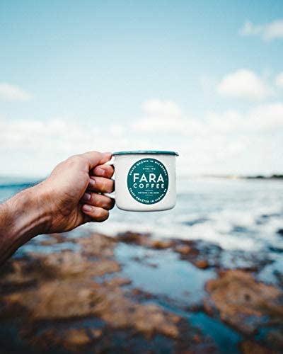 Fara Coffee roast color and label side view demonstrating medium-dark roast clarity and profile