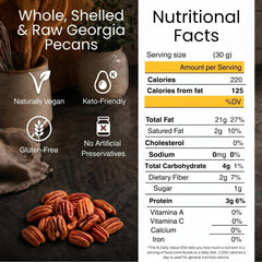 Farm Fresh Nuts close-up of pecan kernel texture showing crisp roasted bite