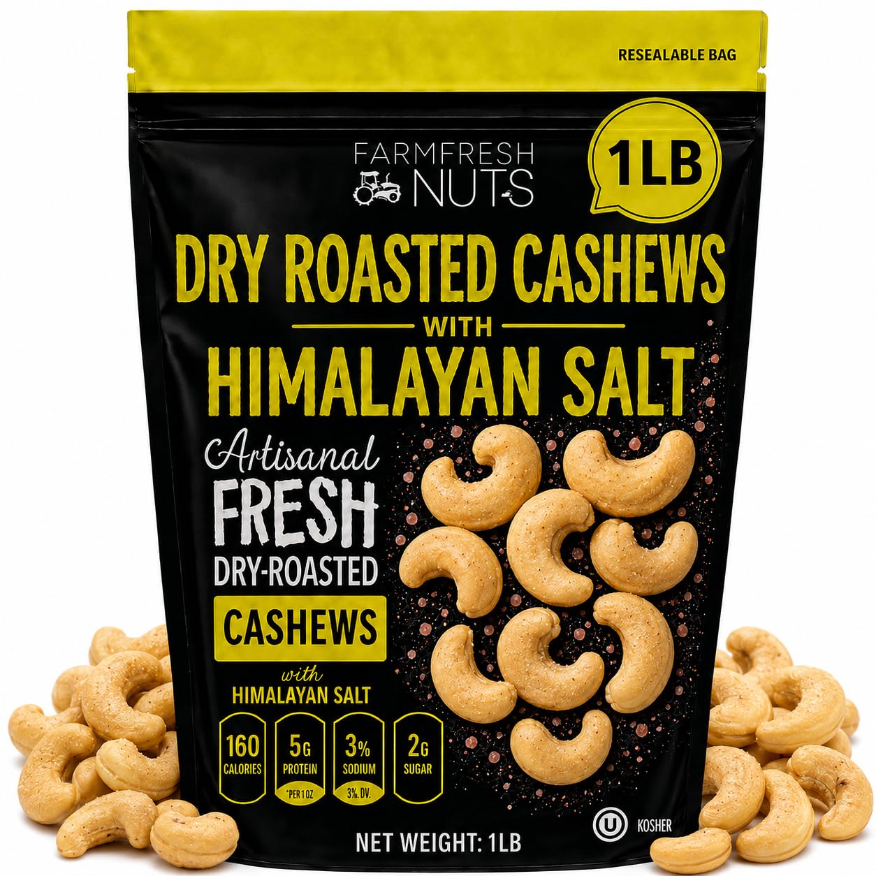 Farm Fresh Nuts front packaging showing 1 lb bag and brand clarity