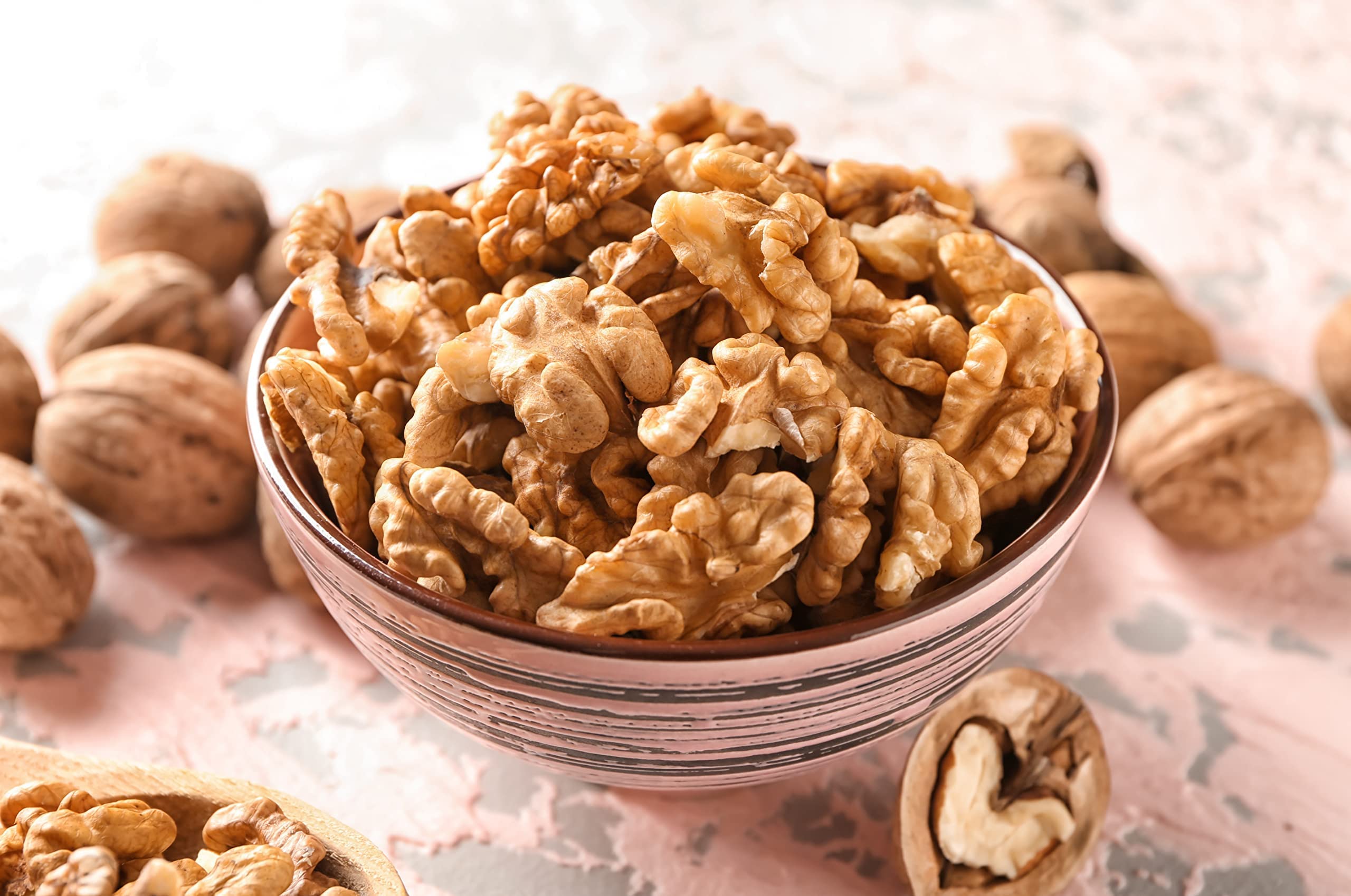 Farm Fresh Nuts walnuts with Himalayan salt sprinkled for balanced seasoning