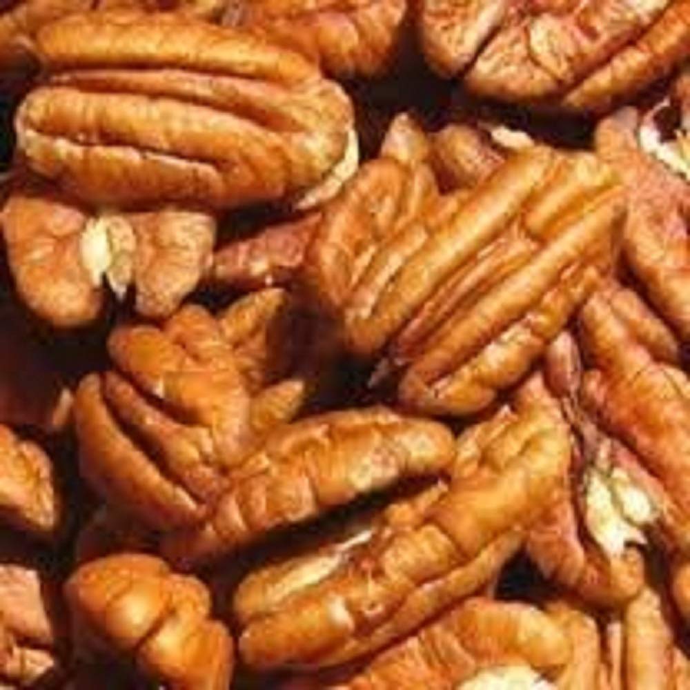 Farm Fresh Nuts 1 lb bag beside measuring scale showing portion size