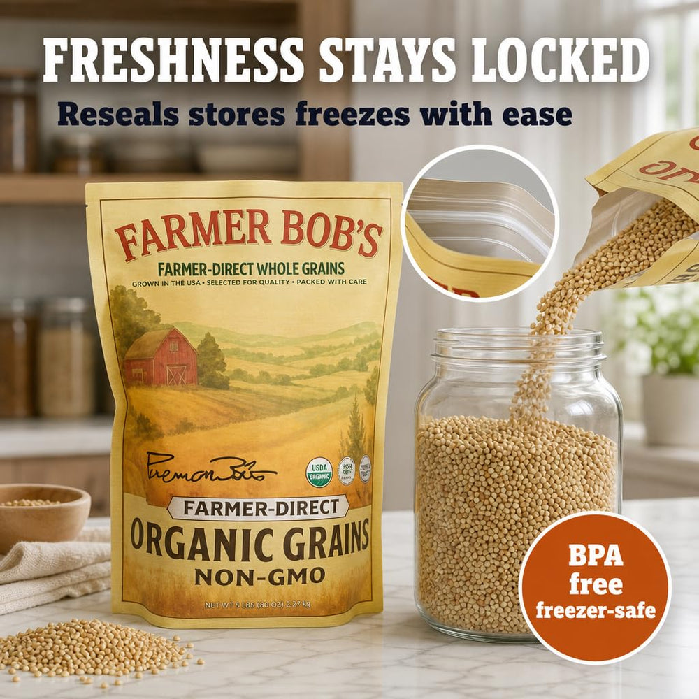 Farmer Bob's toasted kasha in skillet showcasing roasted flavor for savory recipes