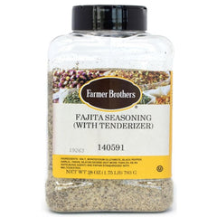 Farmer Brothers front packaging showing large 28oz tub and branding, convenient storage