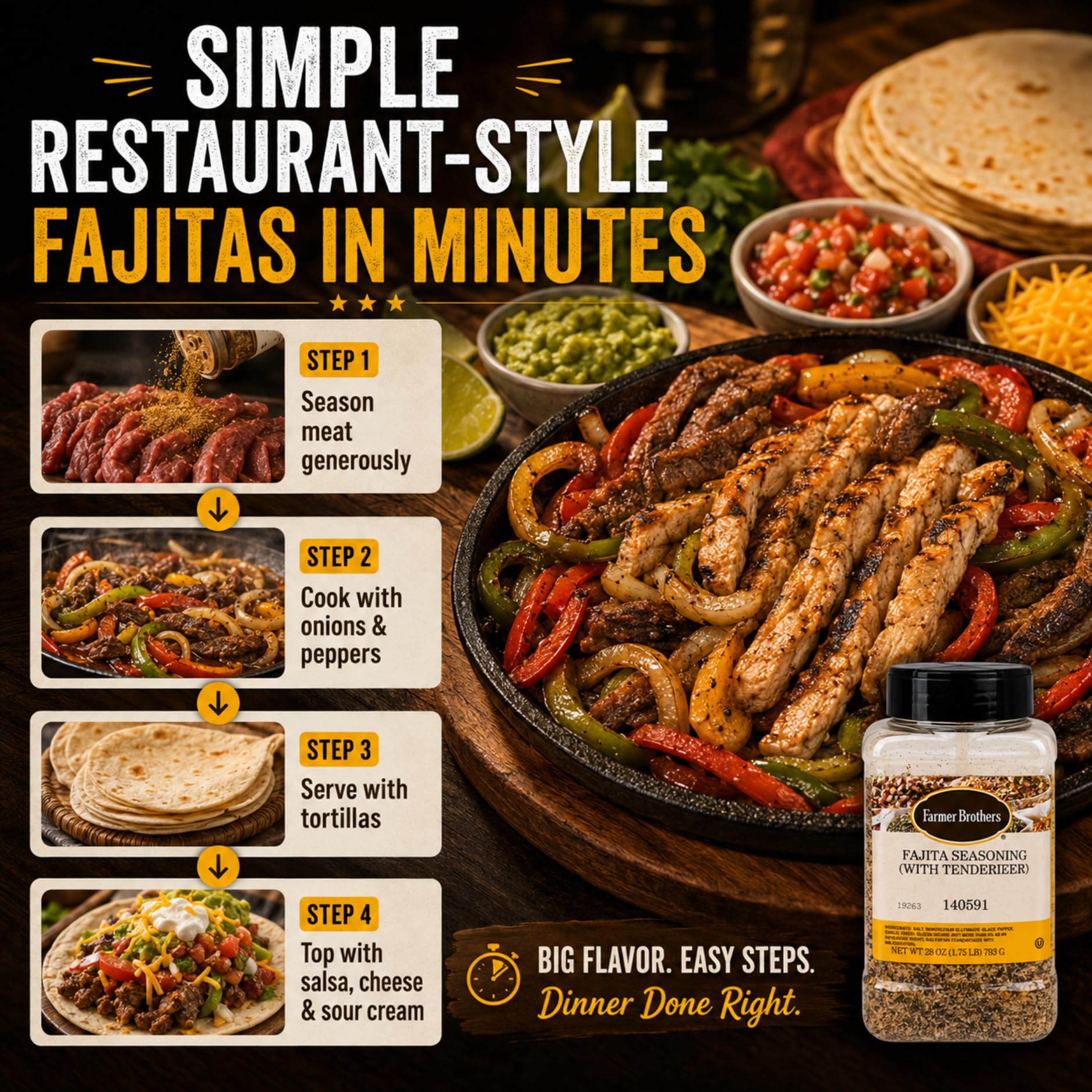 Farmer Brothers seasoning mixed with oil and lime in bowl to marinate chicken evenly