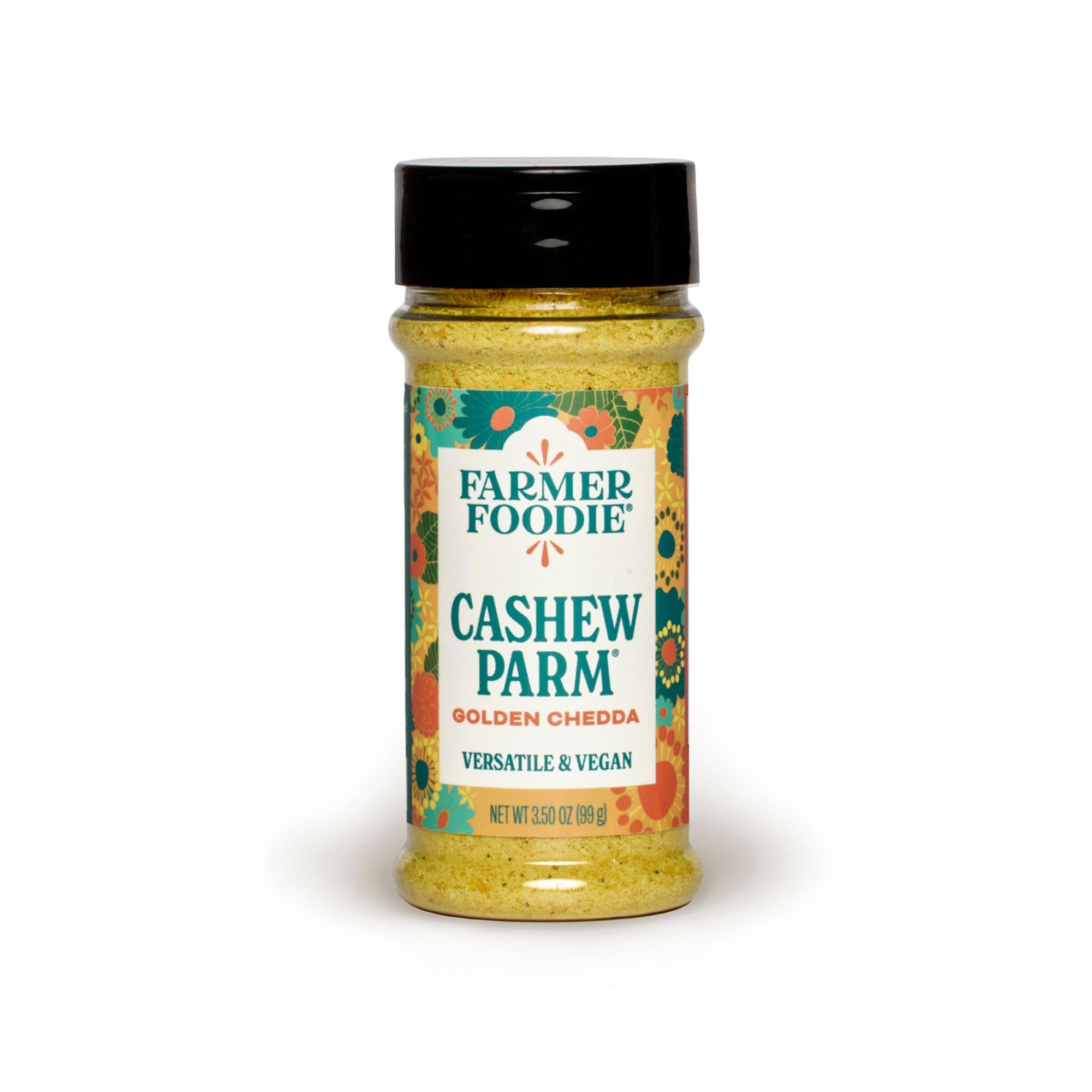 Farmer Foodie front shaker showing product and easy pour for quick seasoning