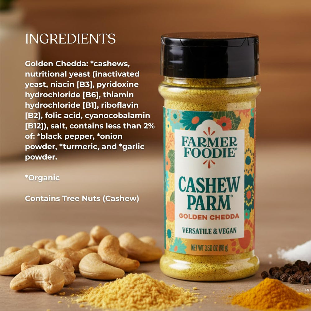 Farmer Foodie golden chedda sauce in bowl showing creamy vegan sauce option