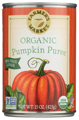 Farmer's Market front-of-can showing label and organic certification for easy selection