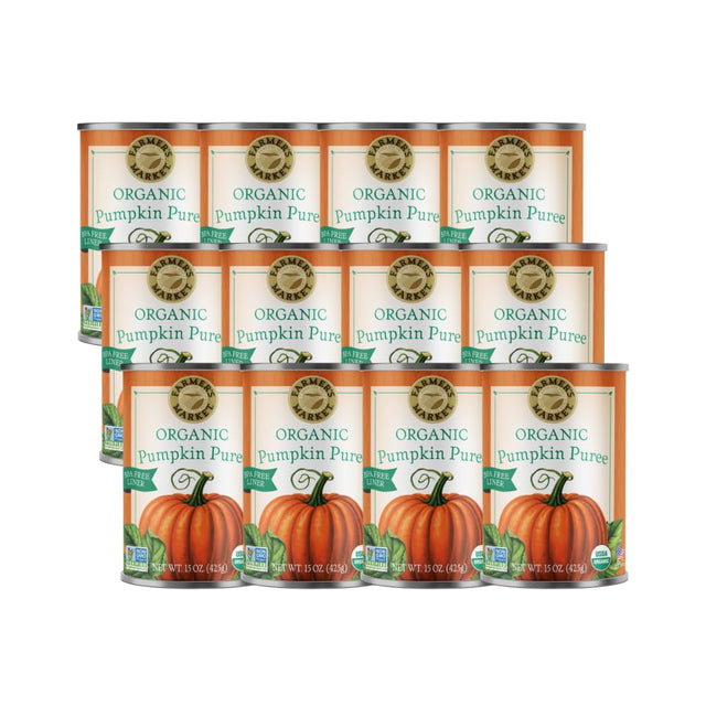 Farmer’s Market Pumpkin Purée — 15 oz cans, 12-pack