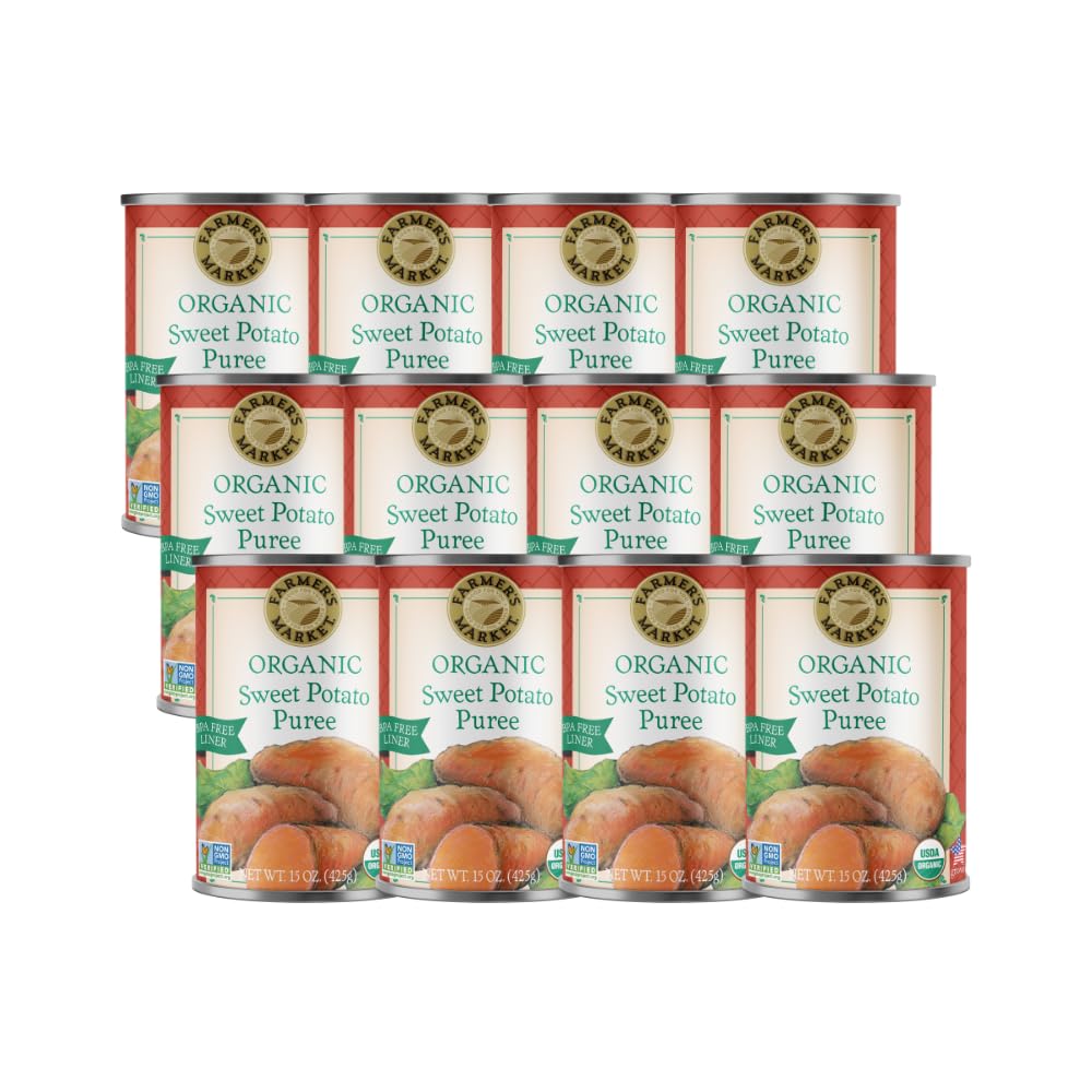 FARMER'S MARKET front packaging showing 15 oz can and organic label benefit convenience