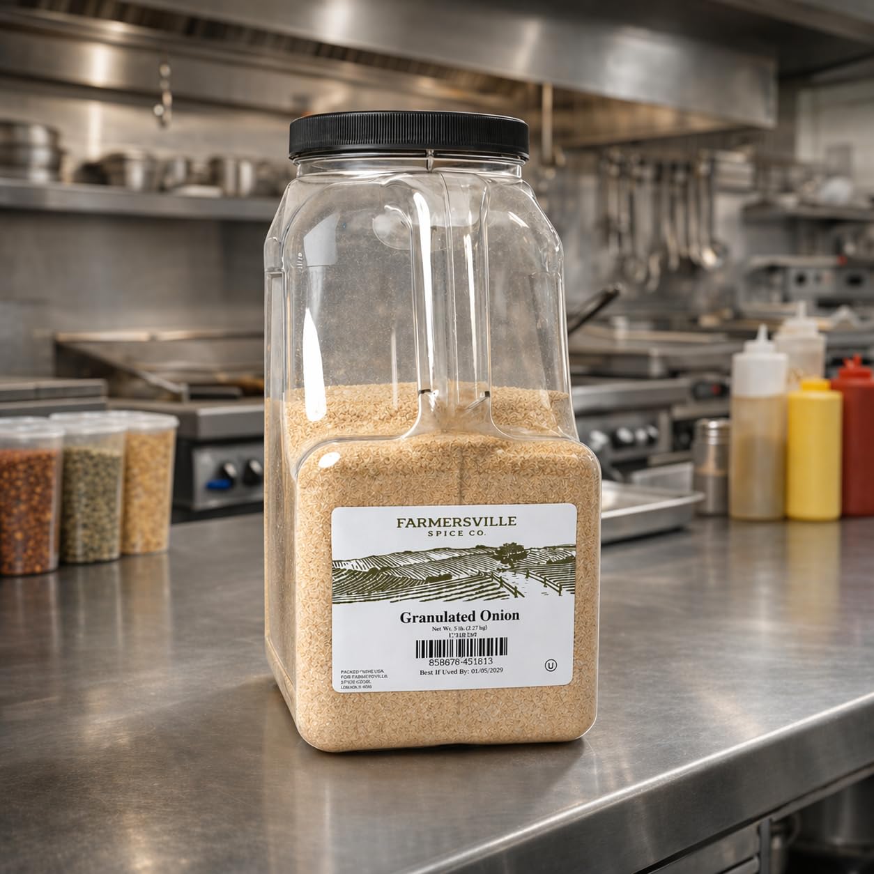 Farmersville Spice Co granule close-up shows texture and easy dispersion advantage