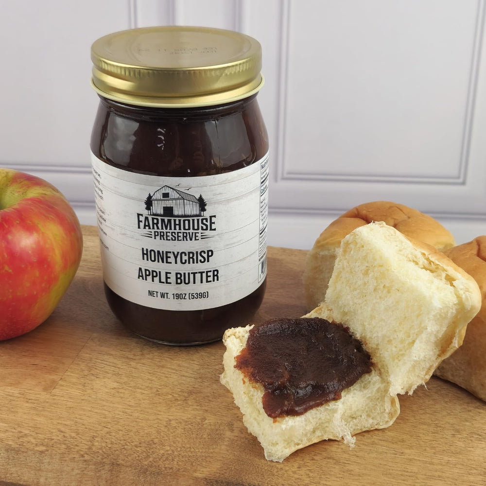 Farmhouse Preserve ingredient display with cinnamon and apples showing simple recipe