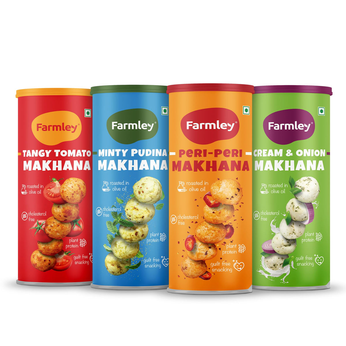Farmley front packaging jar showing label and flavour variety benefit