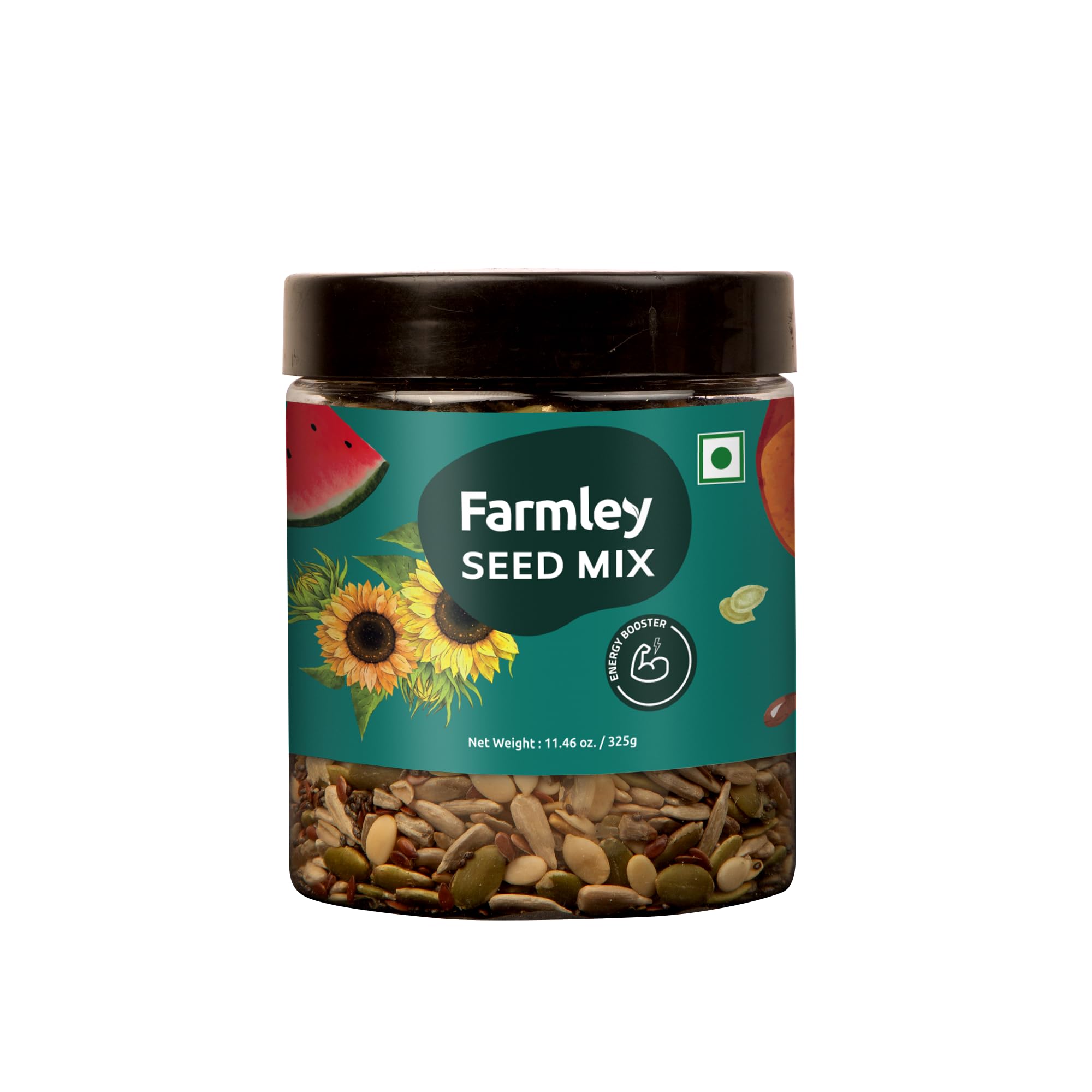 Farmley jar front view showing label and resealable lid benefit freshness
