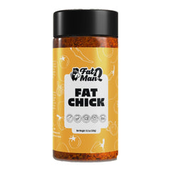 Fat Man Q front label showing product name and 11 oz size for quick recognition