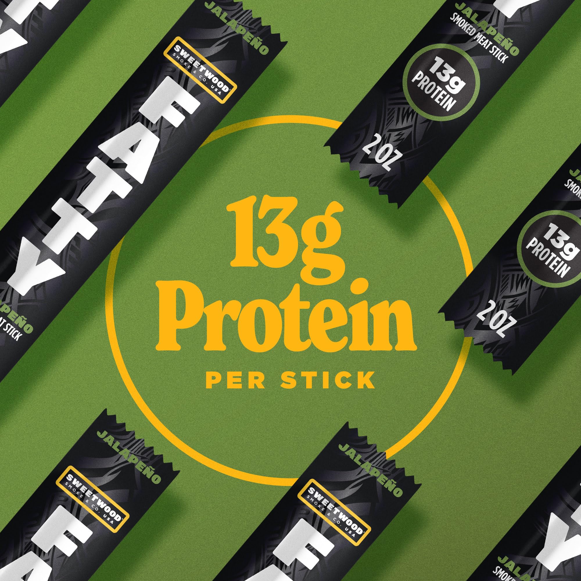 FATTY single jalapeno meat stick close-up showing texture and flavorful spice